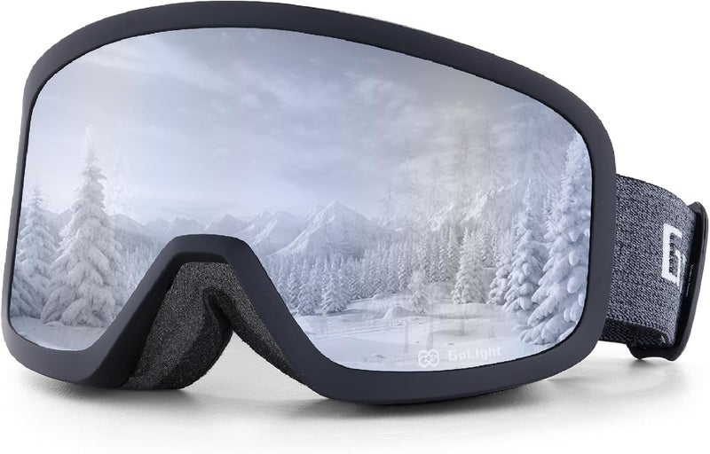 Golight Low Bridge Fit Ski Goggles – Asian Fit, Anti-Fog Double Lens, UV400 REVO Lens, Triple-Layer Foam for All-Day Skiing - Image 1
